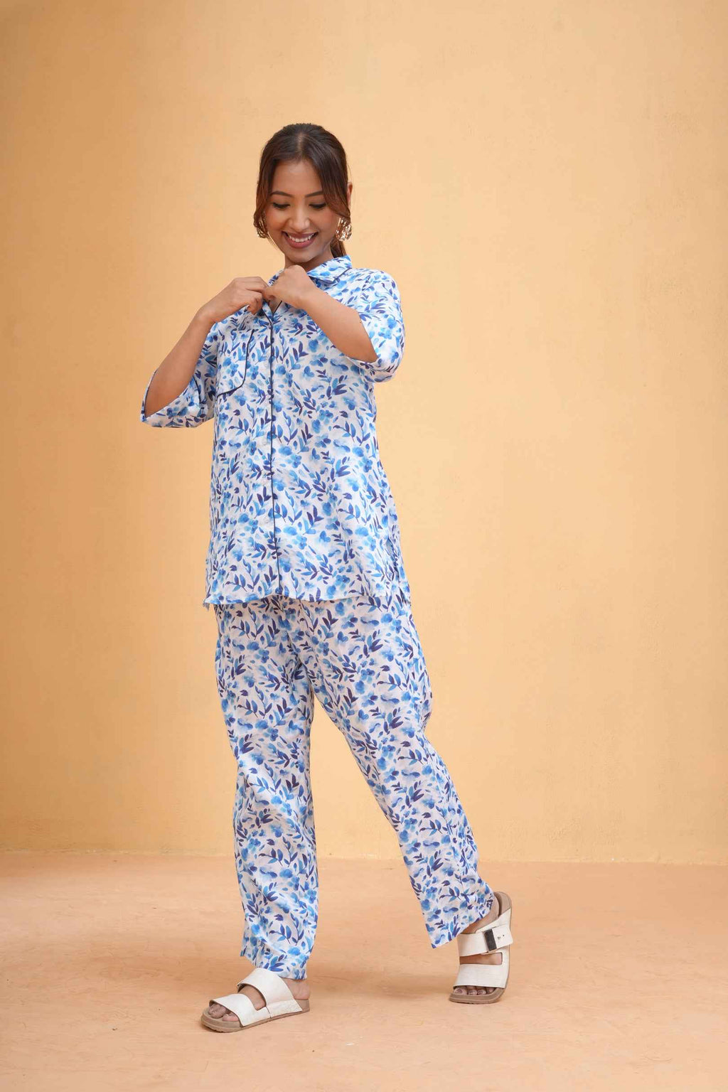 Blue Bloom Co-ord Set