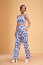Blue Botanica Top & Pants Set