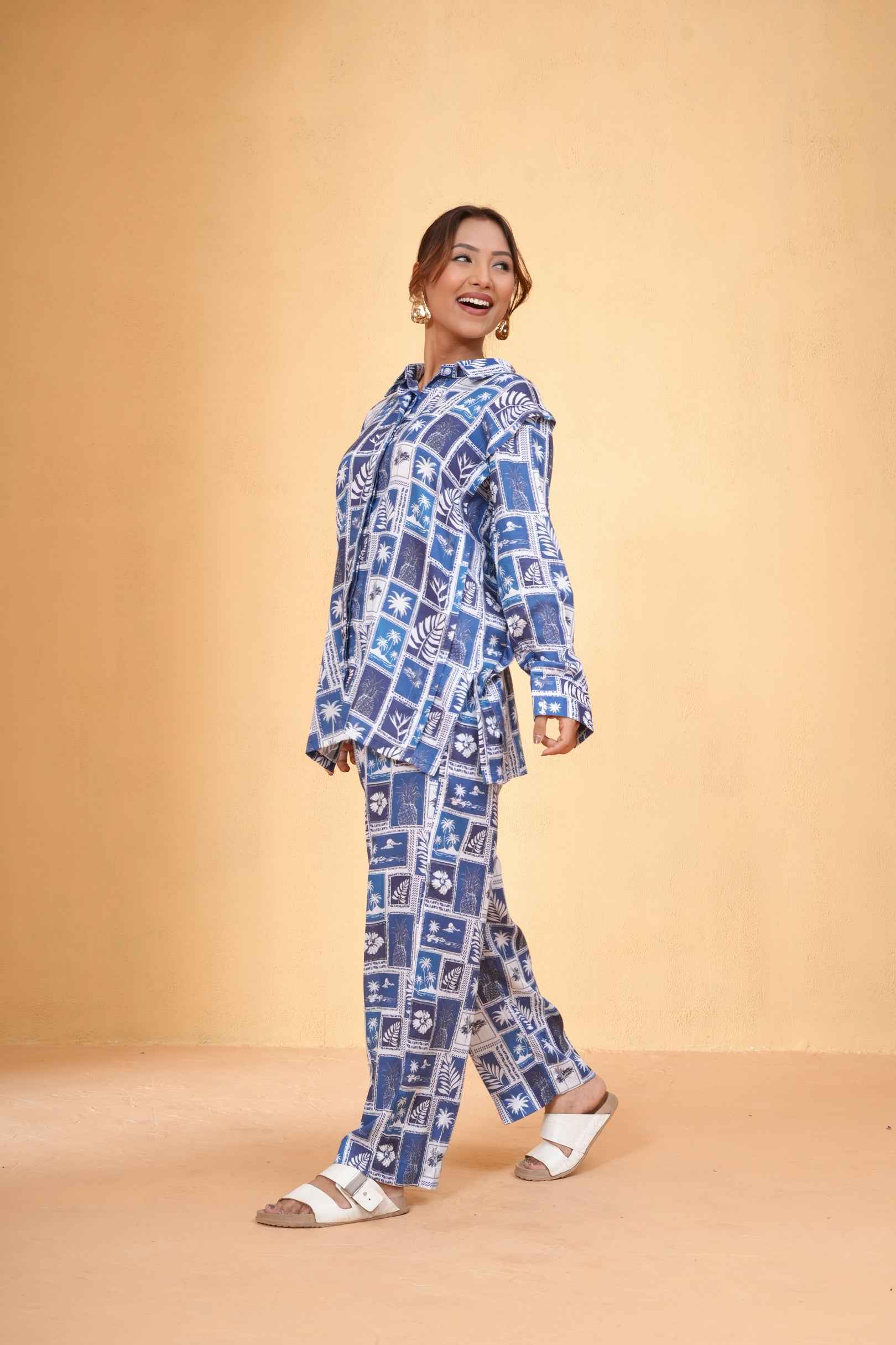 Blue Mosaic Co-ord Set