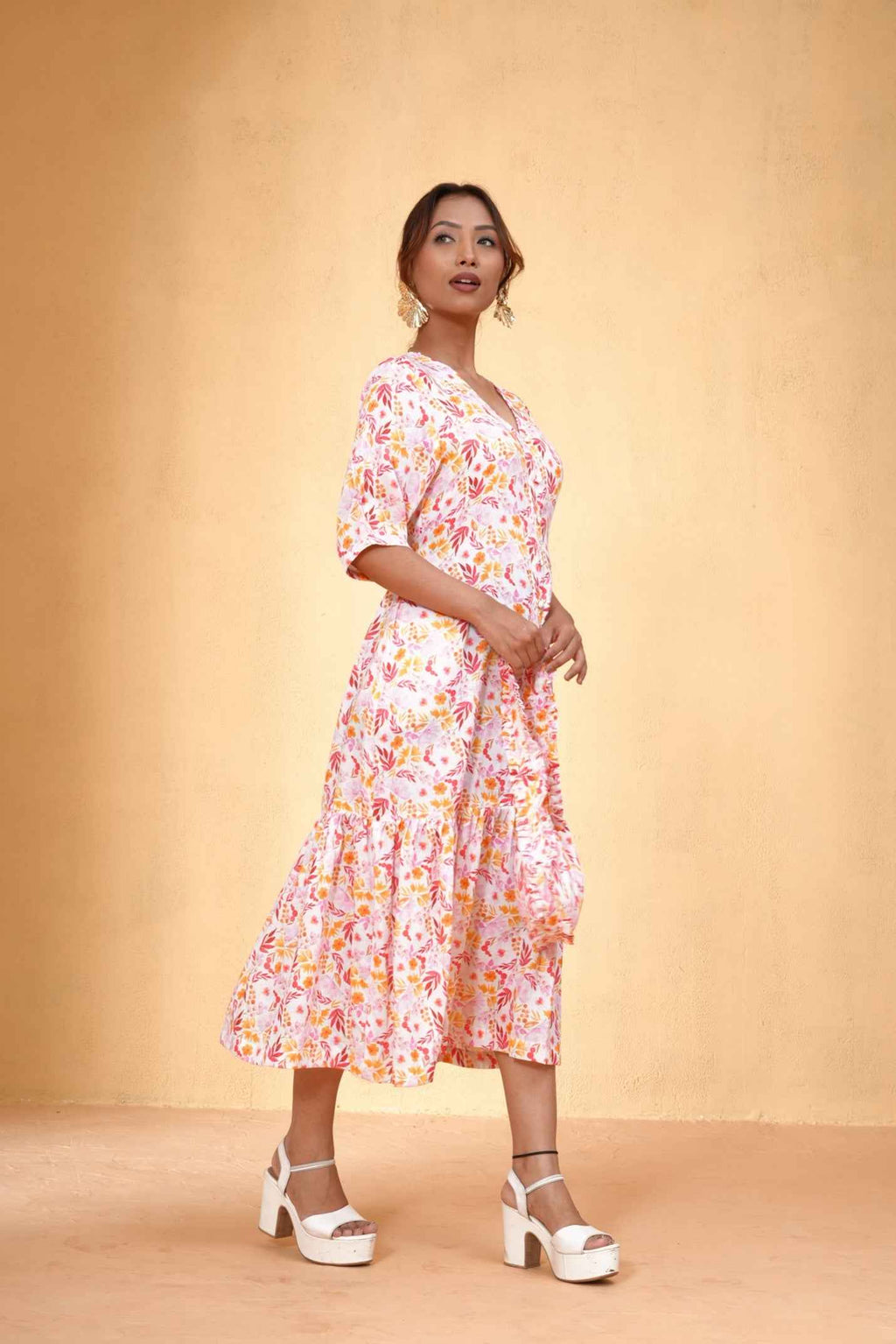 Blush Bloom Frill Dress