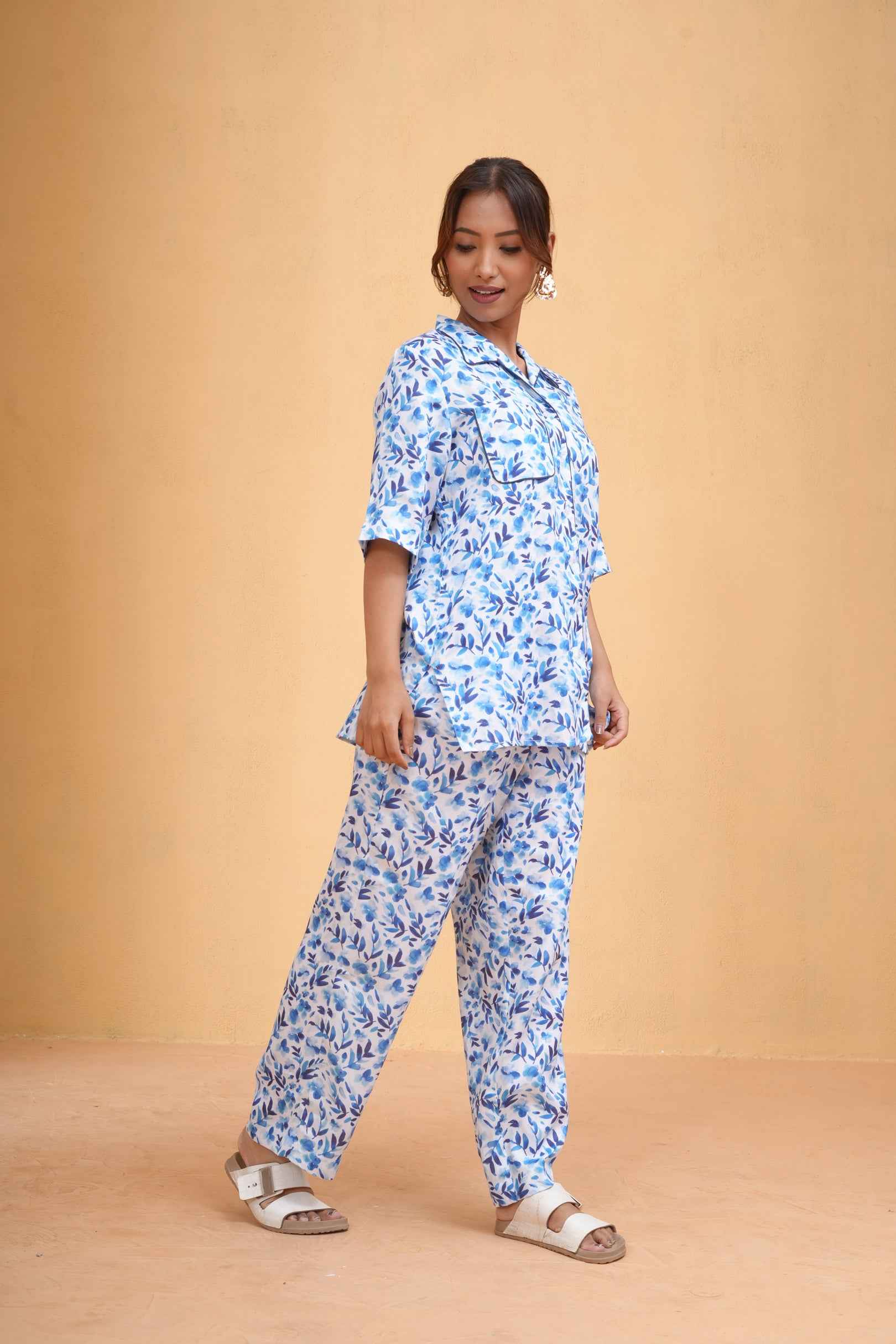 Blue Bloom Co-ord Set