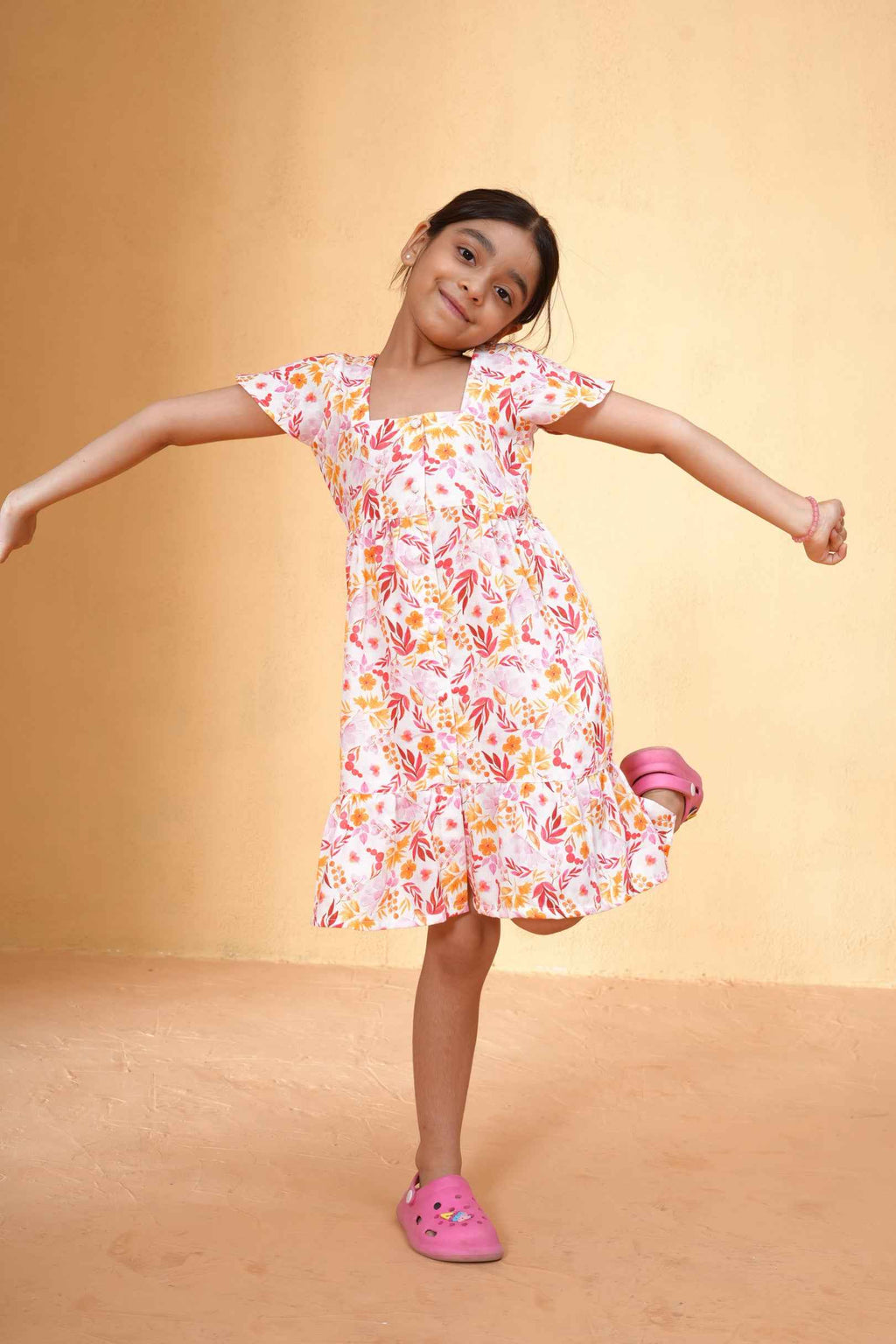 Blush Bloom Frill Dress