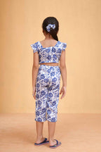 Blue Botanica Top & Pants Set
