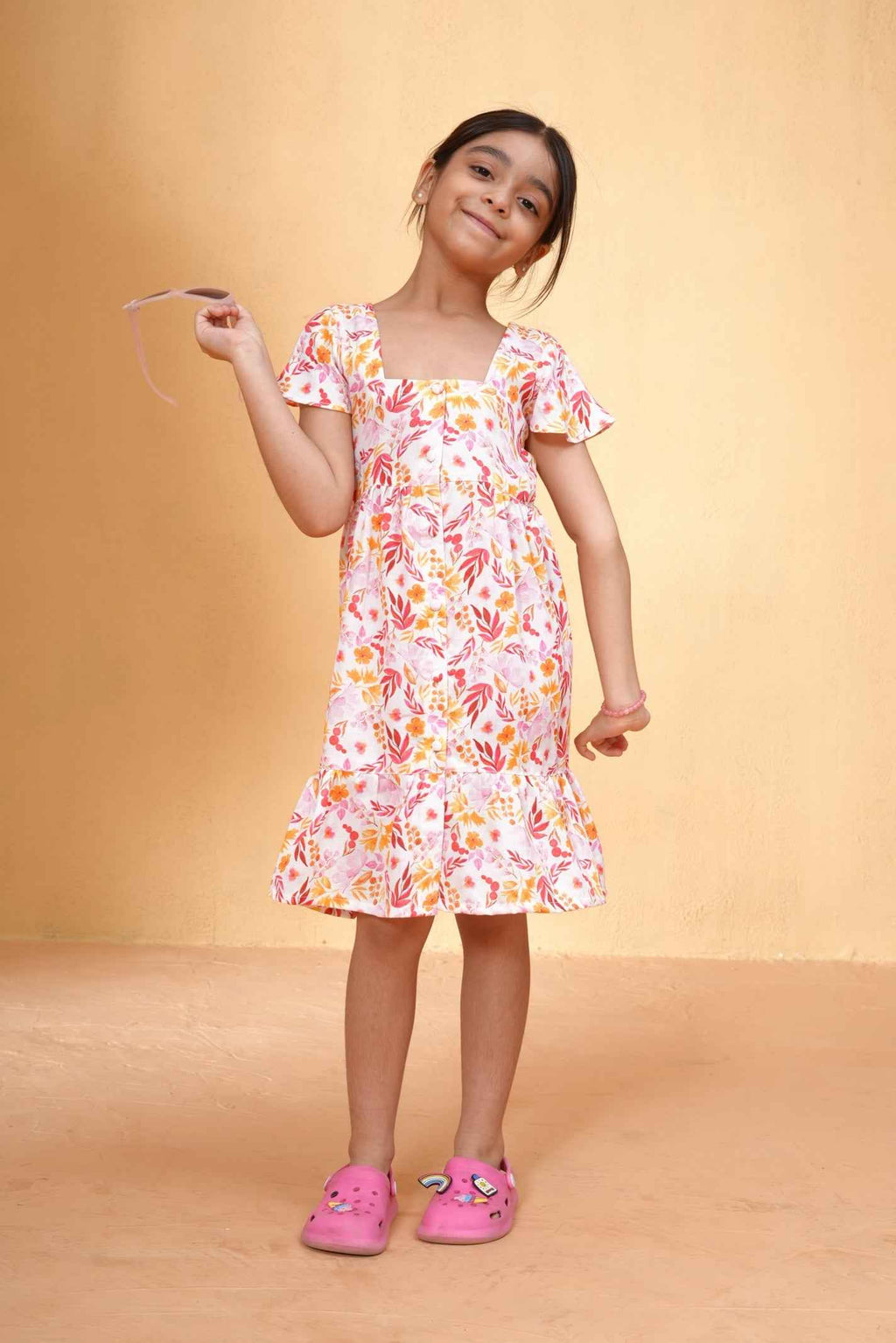 Blush Bloom Frill Dress