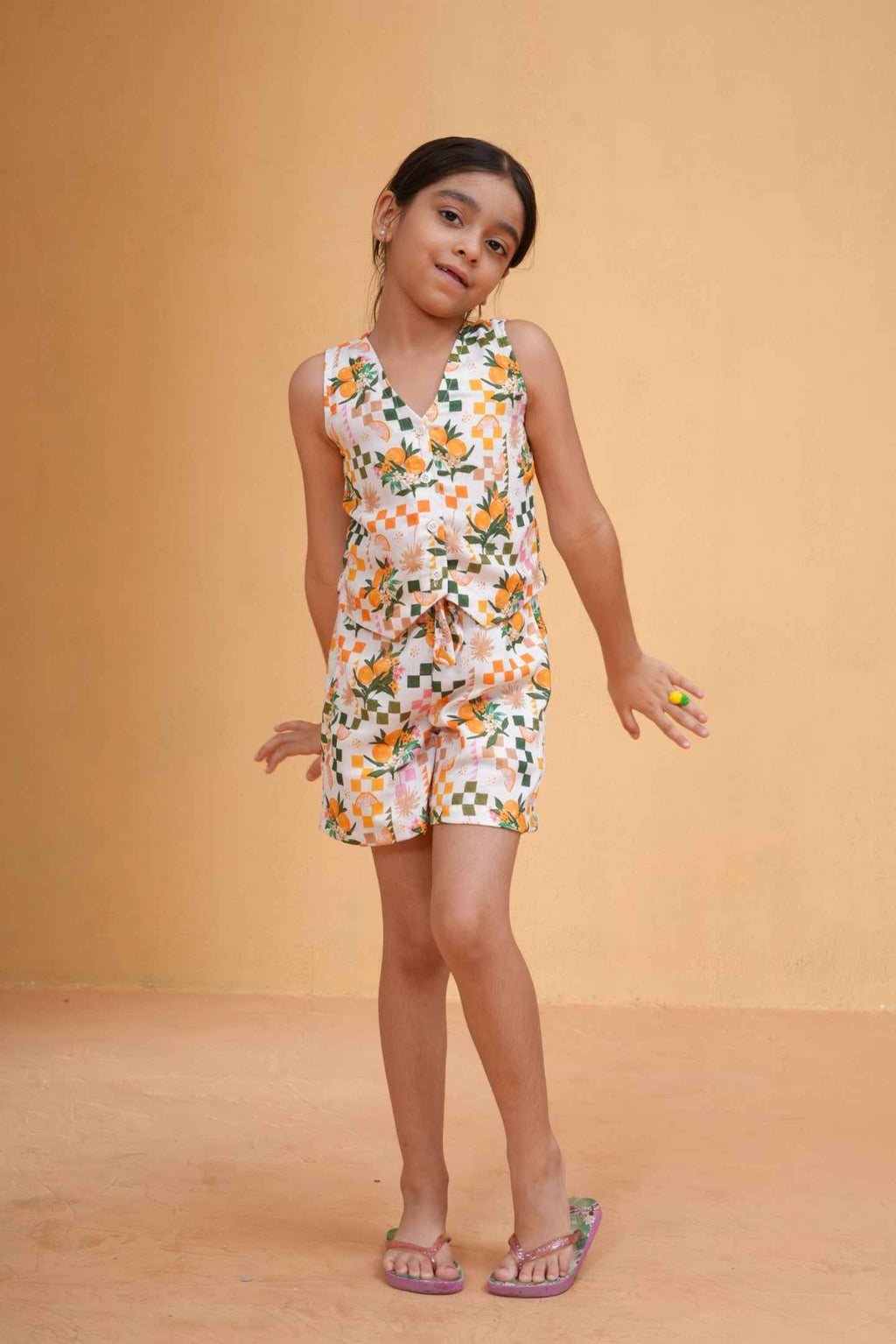 Citrus Bloom Top & Shorts set