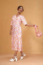 Blush Bloom Frill Dress