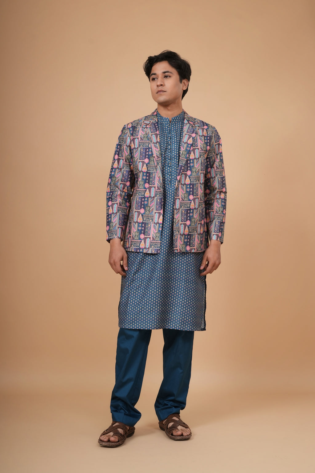Saanjh Coat and Kurta Set