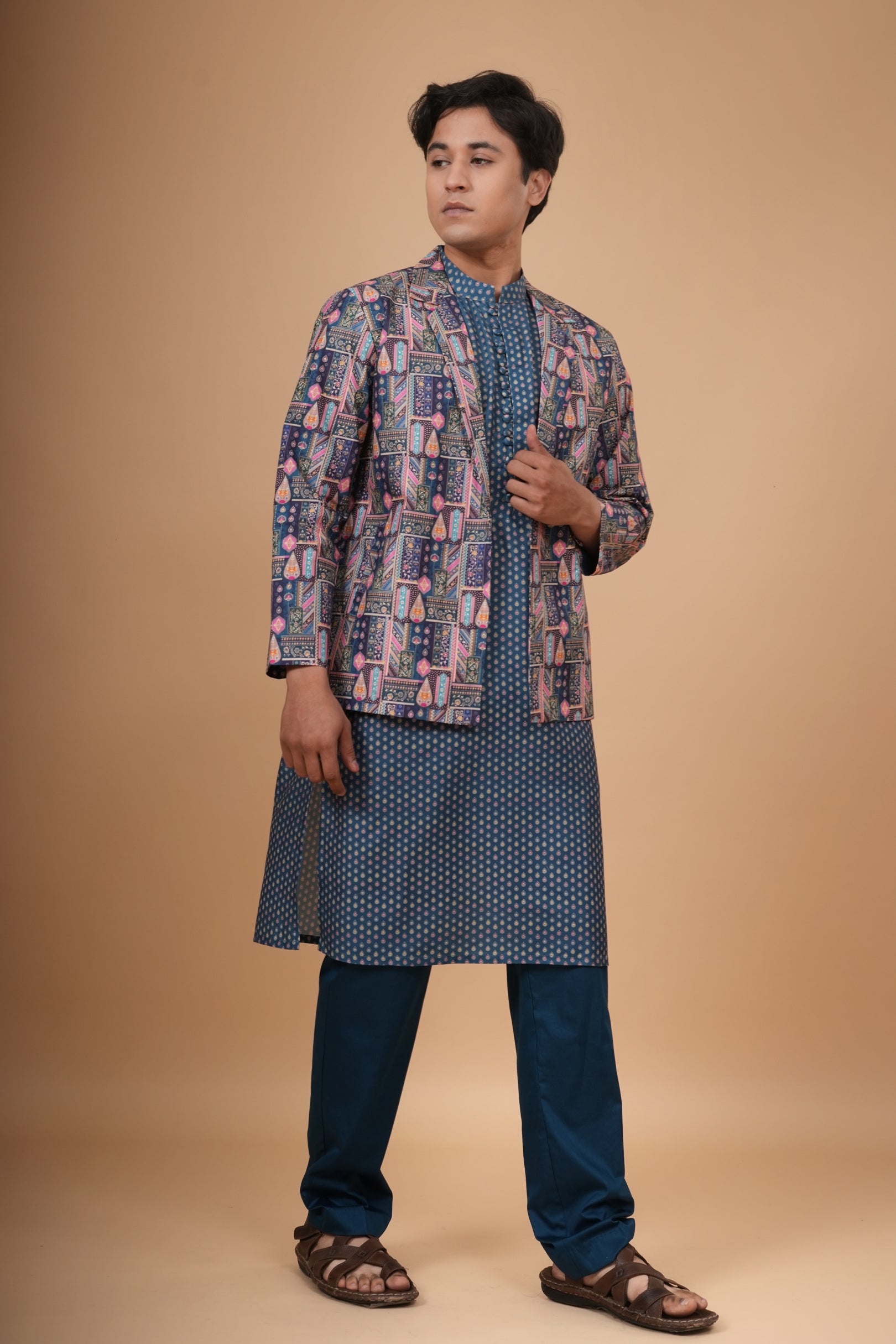 Saanjh Coat and Kurta Set