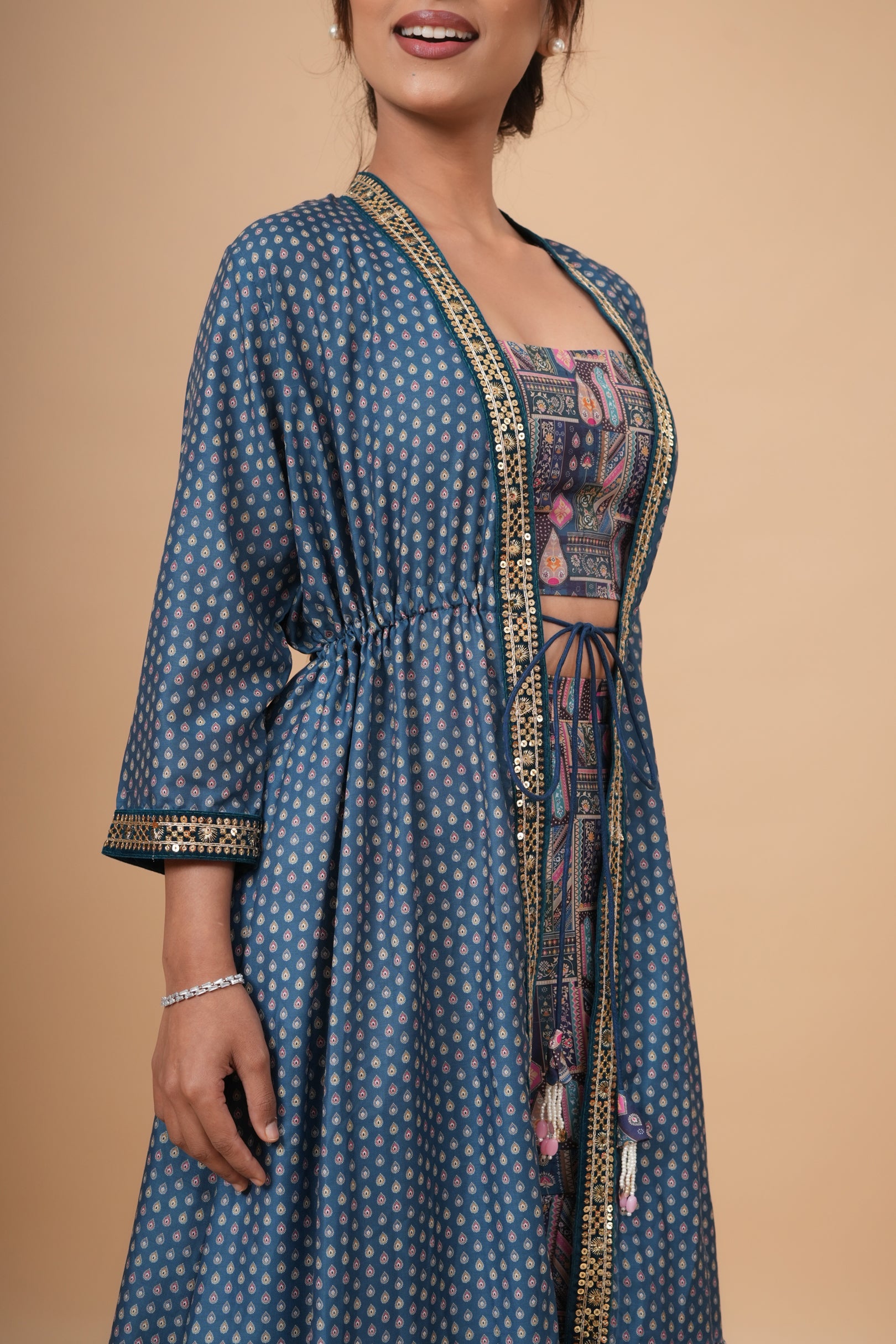 Saanjh Shrug and Sharara Set