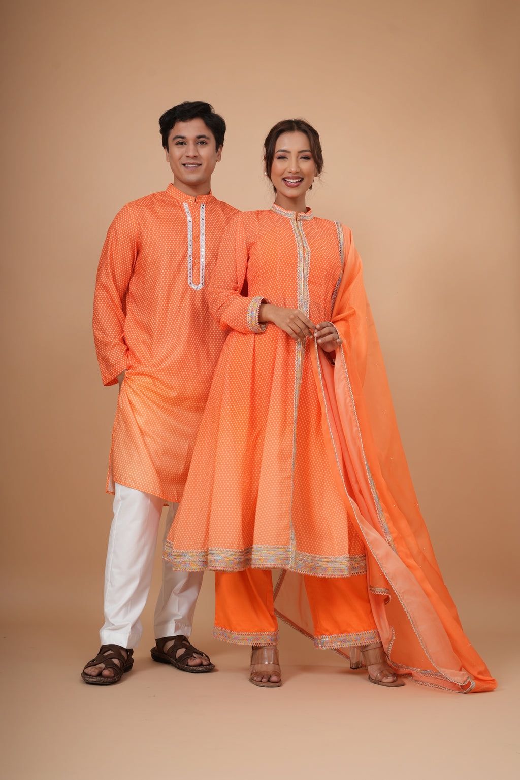 Kesari Bandhej Set