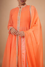 Kesari Bandhej Anarkali Set