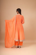 Kesari Bandhej Anarkali Set