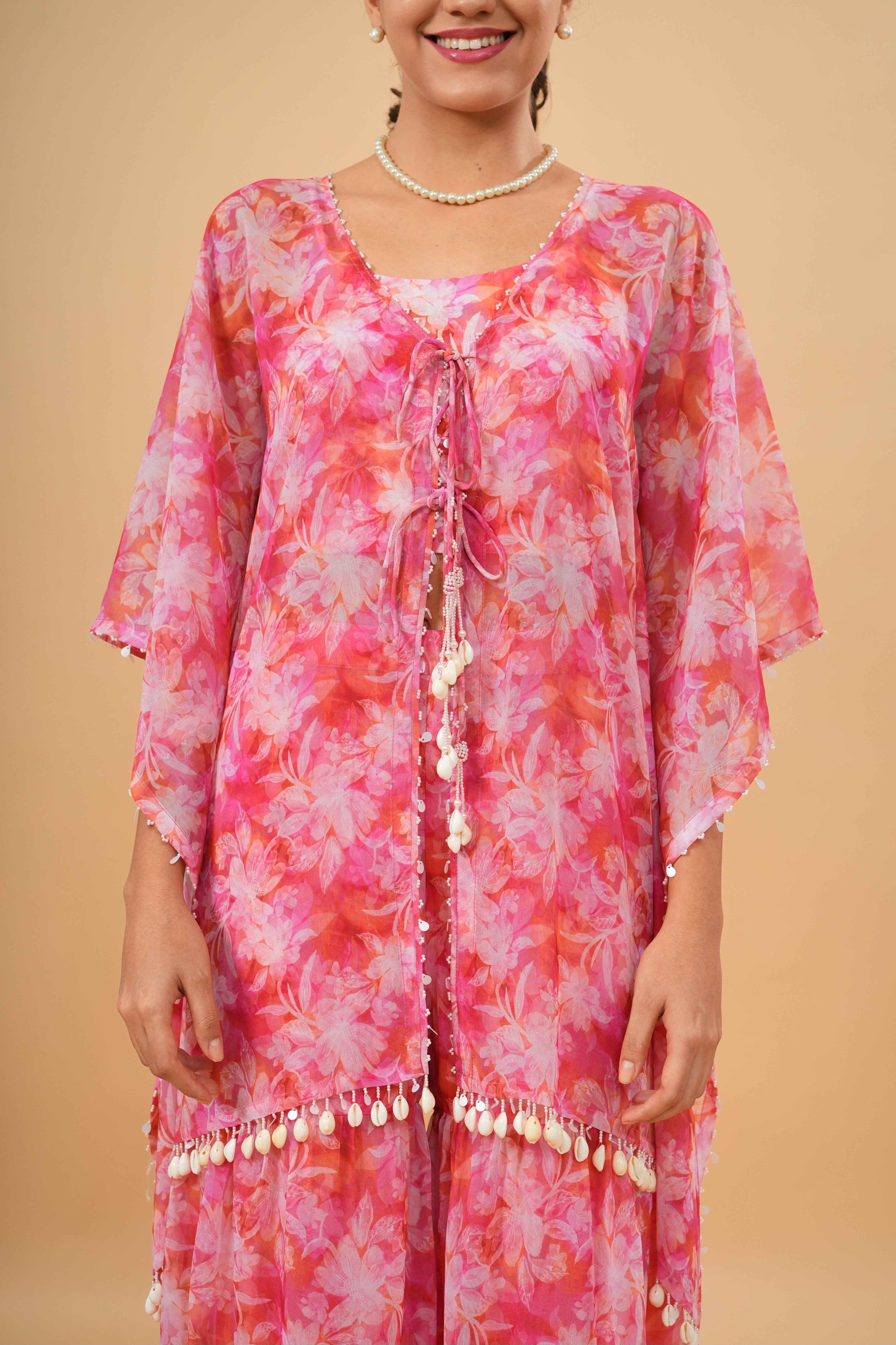 Gulbahaar kaftan and sharara set