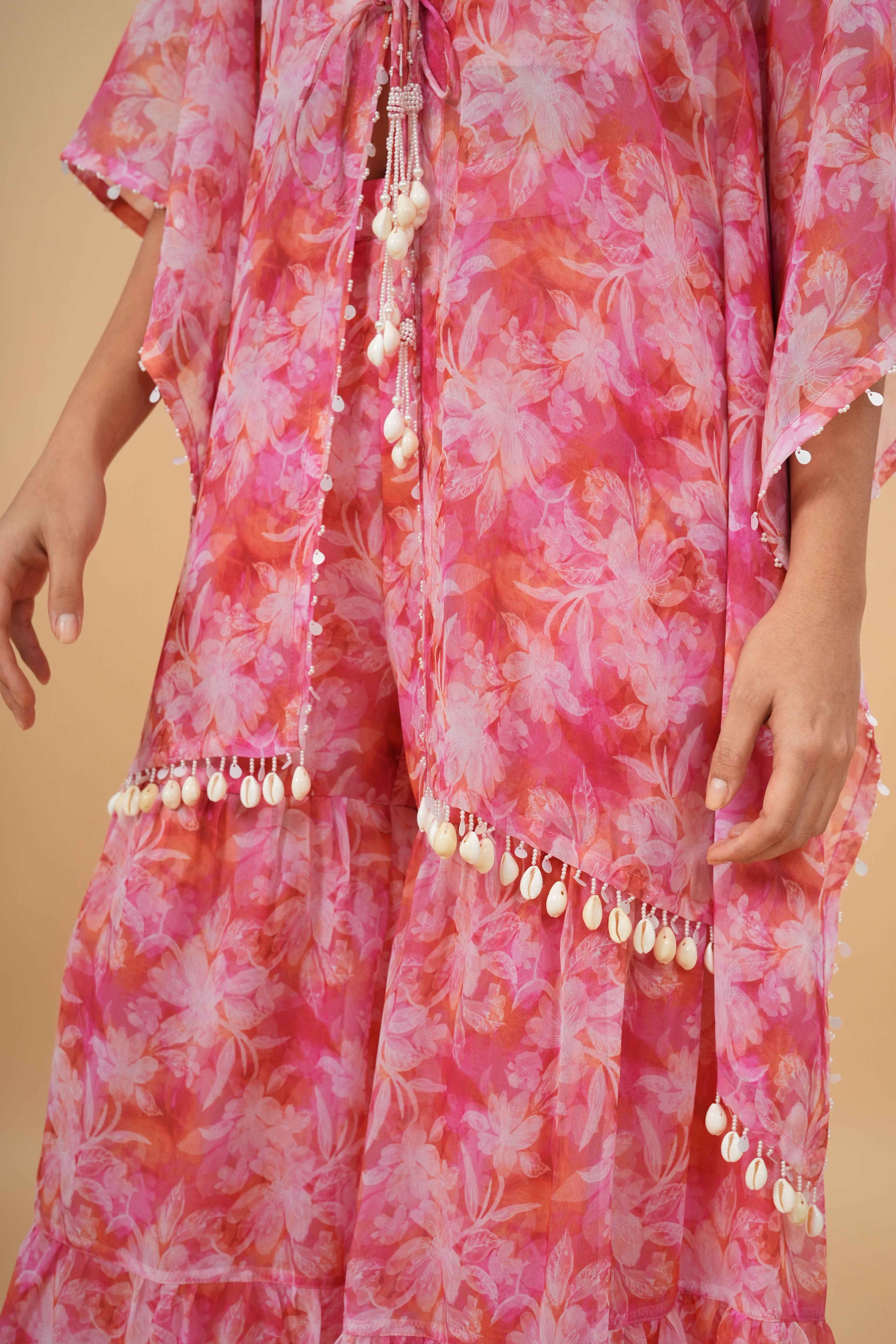 Gulbahaar kaftan and sharara set