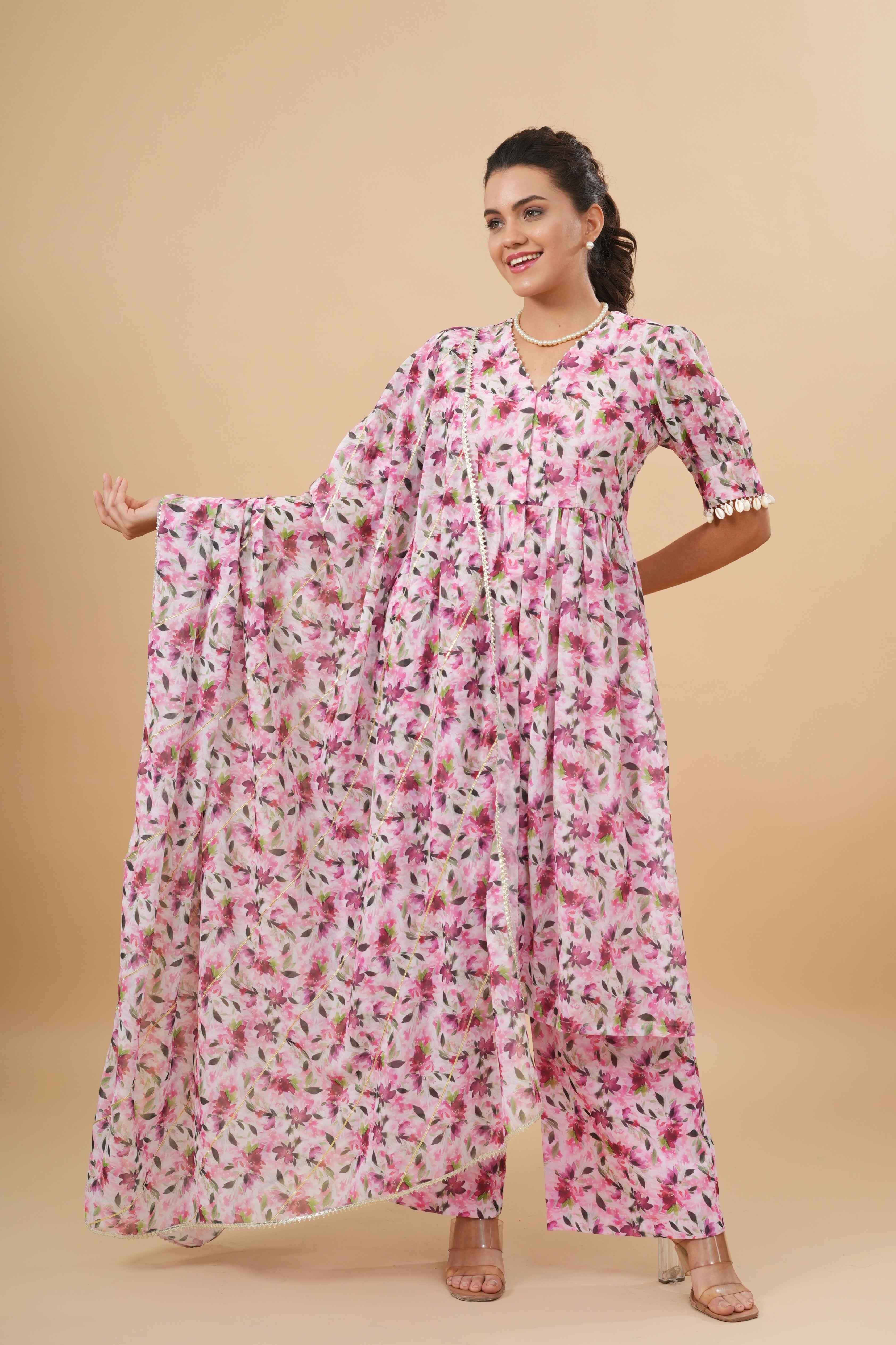 Ruhani Front Open Kurta Set