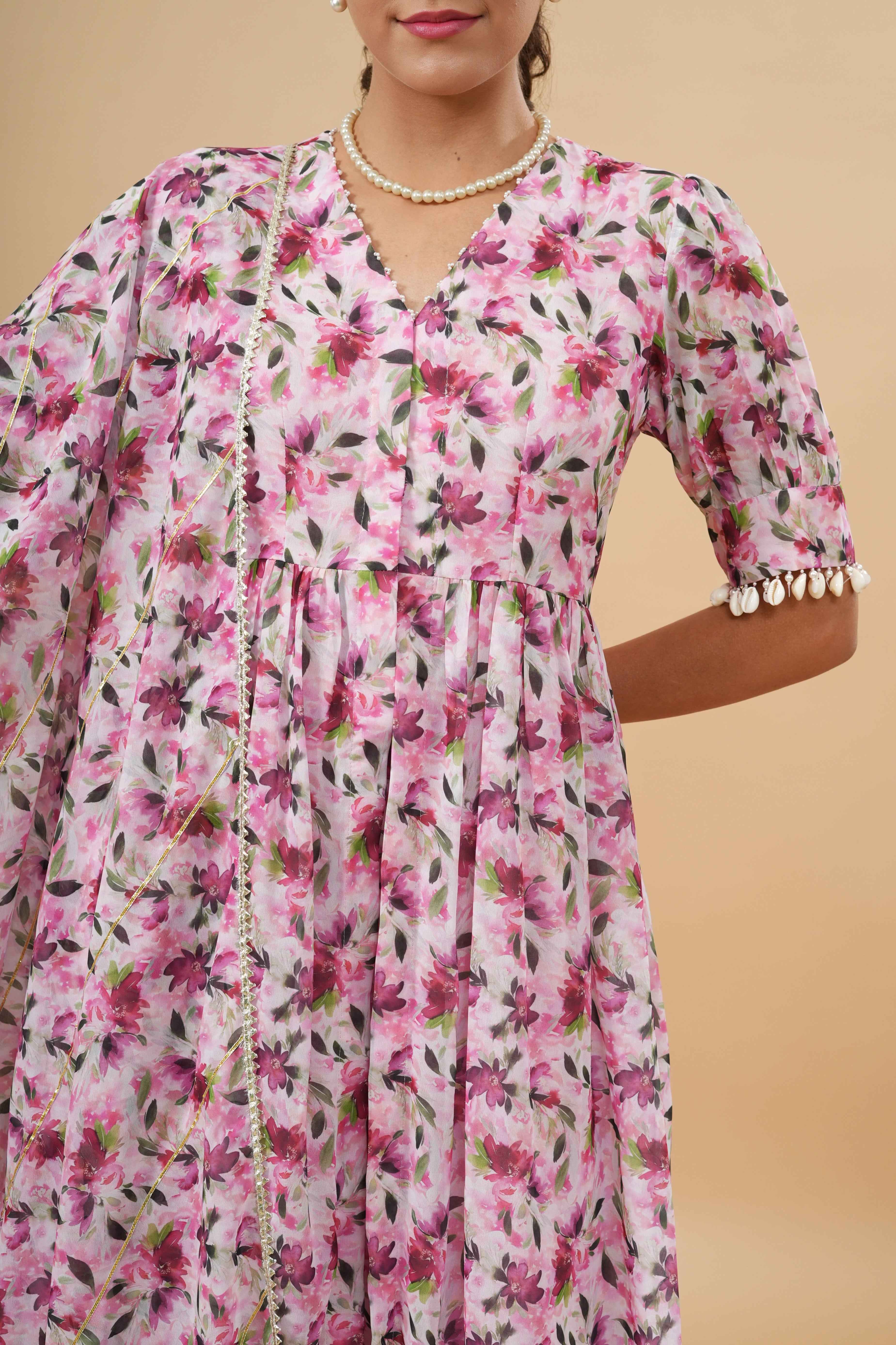 Ruhani Front Open Kurta Set