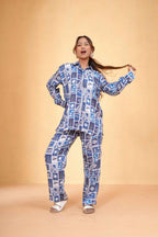 Blue Mosaic Co-ord Set