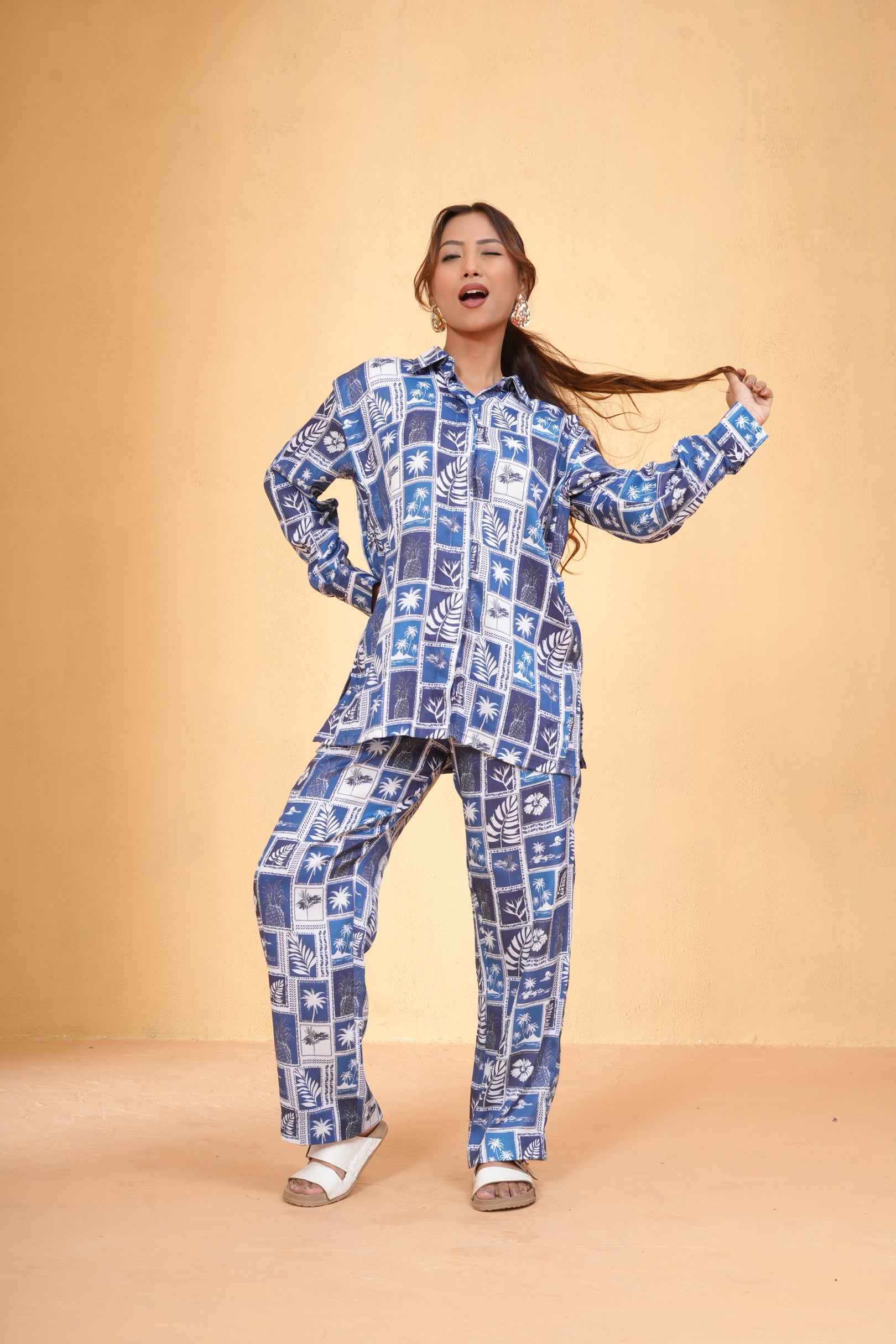 Blue Mosaic Co-ord Set