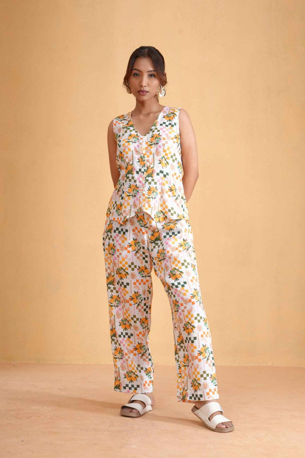 Citrus Bloom Top & Pants set