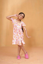 Blush Bloom Frill Dress