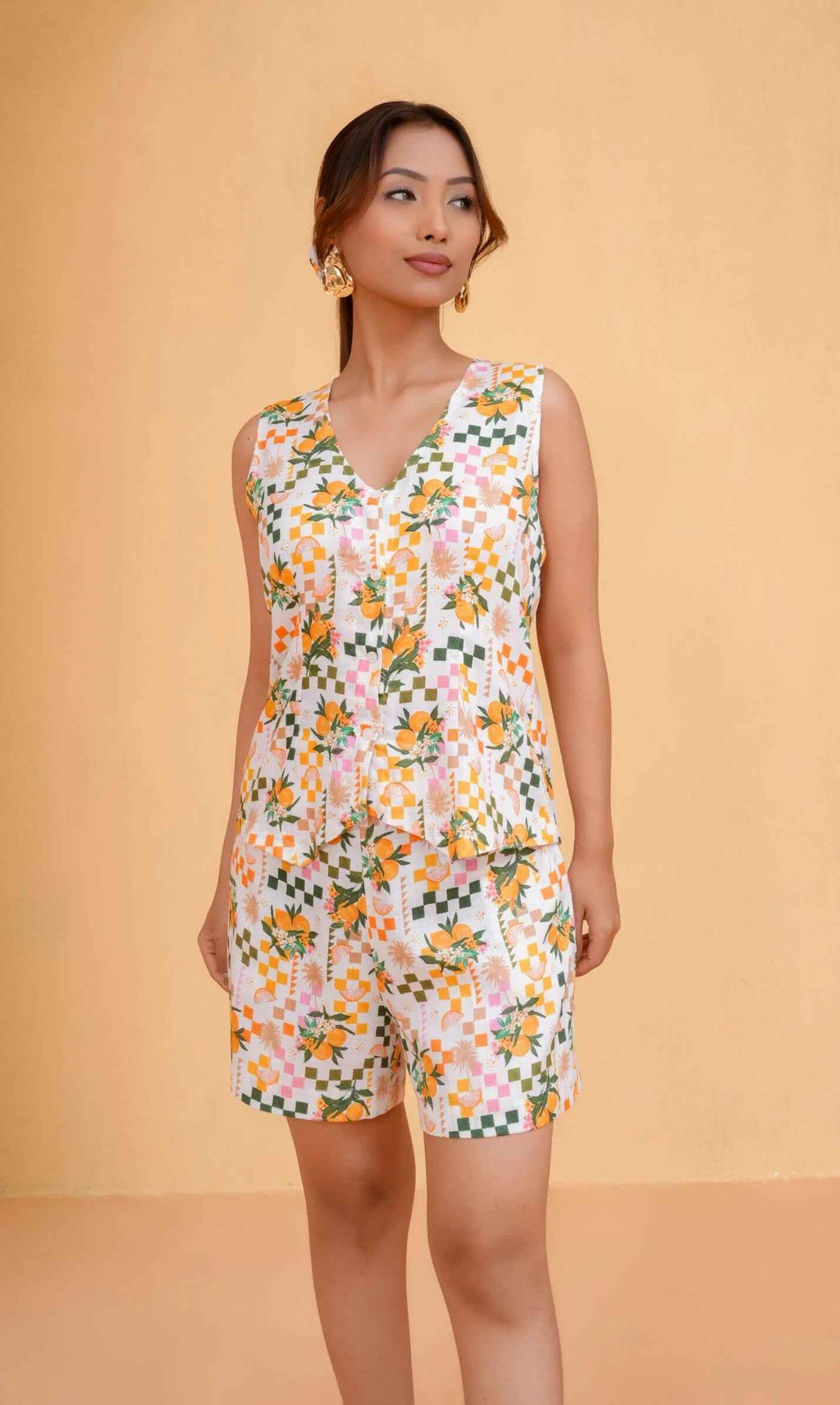 Citrus Bloom Shorts Co-ord Set