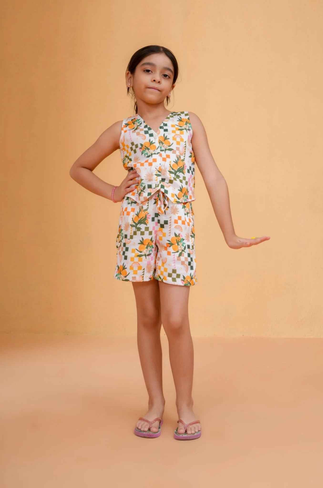 Citrus Bloom Shorts Co-ord Set